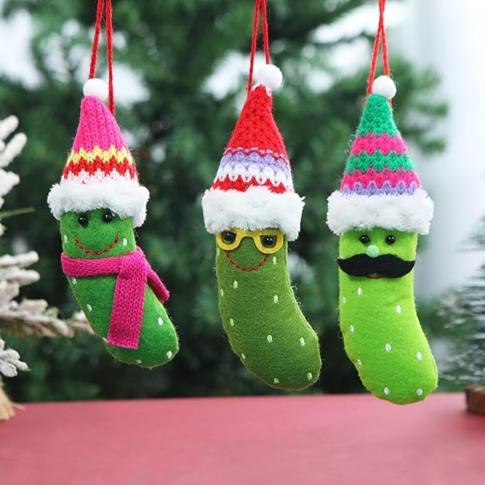 Nwt 3 Pack Christmas Pickle Ornaments